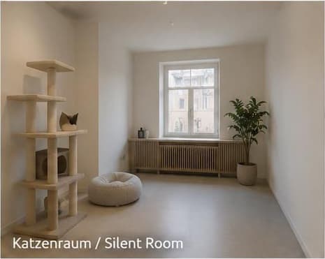 Katzenraum und Silent Room im Studio DonauFellpflege